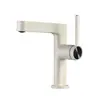 Grifo Creativo Nuevo Blanco Leche simple de Cobre para Lavabo doméstico grifo de agua fría y caliente tipo burbuja bajo encimera