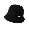 Sombrero de Pescador Versátil para Otoño e Invierno para Mujer, Diseño de Nicho, Sombrero de Cubo Liso para Cubrir el Rostro, Protección de Orejas de Felpa, Sombrero de Cubo Cálido