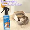 Kineshinex Spray Desodorante para Mascotas Desodorante para Gatos y Perros Eliminador de Olor a Orina de Gato Desodorante Eliminador de Olores Ambientales