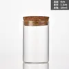 Botella de Vidrio con Boca Recta de Corcho Personalizada de 53 mm, Botella Controlada, Botella para Incienso de Madera de Águila, Botella para Deseos a la Deriva, Botella para Cápsulas de Cordyceps