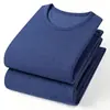 Conjunto de ropa interior térmica sin costuras de terciopelo alemán transfronterizo para hombre, pantalones y top térmicos elásticos de otoño, conjunto de capa base térmica para hombre