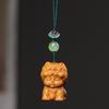 Pau-rosa, Sândalo Verde e Escultura de Sândalo Chaveiro de Corrente para Celular Bebê Tigre Fofo Casal Mochila Pequeno Pingente