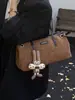 Bolsa Casual Elegante Simples Estilo Coreano 2025 Nova Moda Bolsa de Ombro para o Dia a Dia Grande Capacidade Cor Pura Bolsa Messenger de Axila
