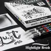 Plumón Highlighter Líquido Directo Transfronterizo con Punta Suave, Plumón Marcador Acrílico para Diario, Álbum de Fotos DIY, Marcador Negro para Tarjetas