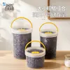 Pote de Armazenamento de Grãos de Café BNBSA Hermético e à Prova de Umidade, Pote Selado de PP de Grau Alimentício para Armazenamento de Alimentos Secos e Chá de Ervas