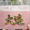 Ímãs de geladeira com fonte metálica, ímãs de geladeira temáticos de cidade, produtos culturais e criativos, ímãs de geladeira de Xuzhou, lembrancinhas de viagem no atacado