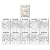 Compra direta transfronteiriça de 10 folhas/pacote do Livro de Colorir e Desenhar Cognitivo Jardim de Primavera, brinquedo educativo jogo pôster para colorir