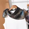 Bufanda Cuadrada de Espiga Simple y Elegante de 65 cm para Mujer, Bufanda de Seda de Lujo Ligero de Gama Alta, Bufanda Multifuncional para Viajes, Chal y Bufanda
