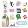 500 Folhas/Rolo Adesivos em Rolo Bookish Autoadesivos Impermeáveis Adesivos Decorativos para Caderno/Manual Venda por Atacado