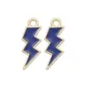 Acessórios de joias artesanais DIY estilo coreano Nova versão forma de raio gota de óleo liga pingente pequeno pulseira colar pingente