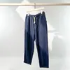 Pantalones casuales holgados de estilo coreano para hombre, pantalón de pierna ancha, a la moda, combinable con todo, de verano, con colgante fino, novedad de 2025