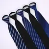 Corbata para Hombre de Negocios Cremallera Perezosa Fácil de Tirar Boda Traje de Novio Profesional Negro para Hombre Sin Nudo
