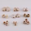 Padrão degradê de concha imitação contas redondas com furo grande para pulseira de botão DIY feita à mão pulseira colar materiais de joalheria para miçangas acessórios