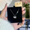 Collar Colgante de Grulla de Origami Tridimensional de Alto Valor, Estilo Cadena Clavicular de Lujo Ligero, para Mujer con Circonita Microincrustada