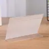Etiqueta de Cartão de Mesa Acrílico A4 Dupla Face Espessada Transparente Suporte de Exibição de Placa de Mesa Suporte de Etiqueta de Preço Cartão de Mesa Atacado