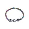 Pulsera magnética Weiwan europea y americana para hombre, pulsera de personalidad sencilla y moderna, pulsera de cuentas ovaladas de colores transfronterizas