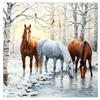 Pintura de Diamantes DIY Modelo Nuevo Caballo Blanco Pintura Decorativa Llena de Diamantes Exportación Amazon Wish Aliexpress Fabricante Venta al por Mayor