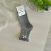 Calcetines Lisos con Lazo Floral para Mujer, Novedad Primavera/Verano Estilo Coreano Ins de Lunares, Calcetines Bajos y de Media Pantorrilla