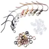Accesorios para Joyería DIY Ganchos para Orejas Anillas Abiertas Tapones de Silicona para Orejas Set Pendientes de Joyería Paquete de Materiales para Accesorios Hechos a Mano Venta al por Mayor