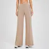 Nuevos Pantalones de Yoga de Pierna Ancha Transfronterizos para Mujer, Pantalones Largos Rectos Casuales Holgados con Bolsillos, Pantalones Deportivos para Correr y Ciclismo al Aire Libre