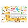 Pegatina autoadhesiva de dibujos animados de un mono pequeño y una jirafa para medir la altura de la habitación de los niños, diseño de jardín de infancia MG9001