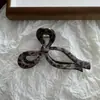 Grampo de Cabelo Grande de Estampa de Leopardo de Alta Qualidade, Presilha de Cabelo Simples Retrô, Grampo de Cabelo de Celebridade da Internet com Grande Volume de Cabelo na Parte de Trás da Cabeça, Presilha de Tubarão