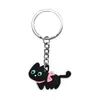 Pingente Chaveiro Gato Preto Borracha Macia PVC Fivela Decoração Mochila DIY Chaveiro Gato Preto Atacado Amazon
