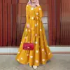 Novo Vestido Túnica Feminino Vintage com Estampa de Bolinhas, Soltinho, Transfronteiriço, para Sol, em Estoque