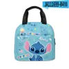 Bolsa de almuerzo con estampado de dibujos animados de Stitch transfronteriza para estudiantes de primaria y secundaria, lonchera térmica, bolso de mano, bolsa de comida para niños