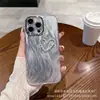 Coração de Pérola Tridimensional Adequado para Capa de Celular Magic8 Honor X70 Mate70 Glitter Furo Fino Fio de Pena