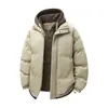 Chaqueta Casual de Algodón para Hombre Otoño e Invierno Falsa de Dos Piezas con Capucha Abrigo de Algodón para Pareja Resistente al Viento Frío Moderna Gruesa Holgada