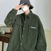 Camisa artística estilo boyfriend suave para primavera e verão, top liso versátil e moderno com colarinho combinado com camisa de veludo cotelê