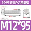 Ventas Directas de Fábrica M3-M12 GB 304 acero inoxidable Tornillo hexagonal exterior cabeza hexagonal tornillo hexagonal