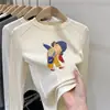 Colección de otoño e invierno: Camiseta interior térmica de manga larga para niños con estampados de dibujos animados, camiseta cálida, top casual y versátil, estilo moderno