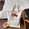 Bolso de Hombro Nuevo de Gran Capacidad con Gato de Dibujos Animados, Bolso Tote Casual para Estudiantes, Bolso Tote Versátil para Viajes al Trabajo