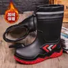 Zapatos impermeables de moda transfronterizos hasta la pantorrilla con cordón elástico, botas de lluvia para hombres, repartidores, ropa para exteriores, pesca, botas de lluvia antideslizantes