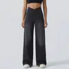 Calça Jeans Wide Leg de Cintura Alta para Mulheres, Solta e Fluida, Calça Comprida, Estilo Europeu e Americano Transfronteiriço, Elástica, Jeans Reto Emagrecedor