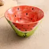 Tazón de Sandía con Cara Sonriente de Fábrica Tazón Doméstico para Sopa y Fideos Tazón de Ensalada Creativo Comercial de Color Bajo Esmalte Tazón de Arroz Lindo para Uso Personal