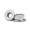 Conjuntos de Porcas de Flange Personalizadas M3-M48 Azul/Colorido Porcas de Flange Zincadas Porcas de Flange Sextavadas com Superfície Dentada Tampas de Parafuso