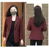 Blazer Feminino Azul Marinho Novo Outono 2026, Corte Solto, Moderno, Juvenil, Casual, Jaqueta Curta para o Trabalho