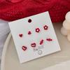 Liquidación - Pendientes Rojos de Año Nuevo para Mujer, Pendientes de Set de Otoño e Invierno para Navidad de Año Nuevo, Pendientes Populares de Alta Gama