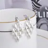 Nuevos Pendientes Minimalistas de Múltiples Capas con Perlas de Moda Europea y Americana Personalidad Elegante Versátiles Pendientes de Botón de Gama Alta Nicho