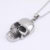 Comercio transfronterizo en eBay, joyería popular, colgante de calavera de hip-hop exagerado para hombres, collar de acero de titanio, accesorios