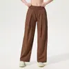 Pantalones Deportivos Sueltos de Alta Gama de Secado Rápido para Mujer Correr Casual Caídos Rectos Pierna Ancha Pantalones de Yoga Cintura Alta Adelgazantes Nuevo Estilo
