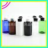 Frasco Ombro Reto Flip-Top 180ml Frasco Recarregável para Emulsão Aquosa Frasco com Tampa Borboleta Transparente Preto e Branco Frasco para Shampoo Frasco para Água Removedora de Maquiagem