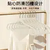 Percha de flocado semicircular antideslizante sin costuras para tienda de ropa, de doble uso húmedo y seco, percha curva para el hogar