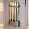 Estante de Almacenamiento para Paraguas para Uso Doméstico, Soporte para Paraguas Detrás de la Puerta, Estante de Pared sin Taladro, Estante de Almacenamiento con Drenaje de Agua para Paraguas de Mango Largo