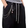 Nova Corrente de Calça de Metal Multicamadas com Pingente de Concha Estilo Oceano da Amazon Corrente Versátil para Jeans Hip-Hop
