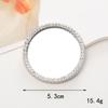 Nuevo amor espejo diy funda de teléfono accesorios de joyería diamante ovalado espejo de maquillaje funda de teléfono espejo de belleza material