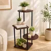 Suporte de Flores de Ferro Estilo Nórdico de Quatro Camadas, Suporte de Plantas Pintado Verde para Interior, Suporte para Suculentas com Alta Capacidade de Carga, à Prova de Ferrugem